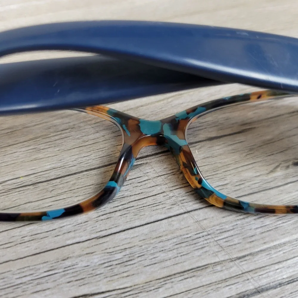 Coach Eyeglass Frames HC 6078 5337 Teal Confetti Tortoise Rectangular 52-16